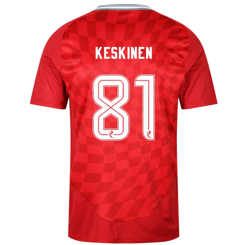 Danxen Niño Camiseta Topi Keskinen #81 Rojo 1ª Equipación 2024/25 La Camisa