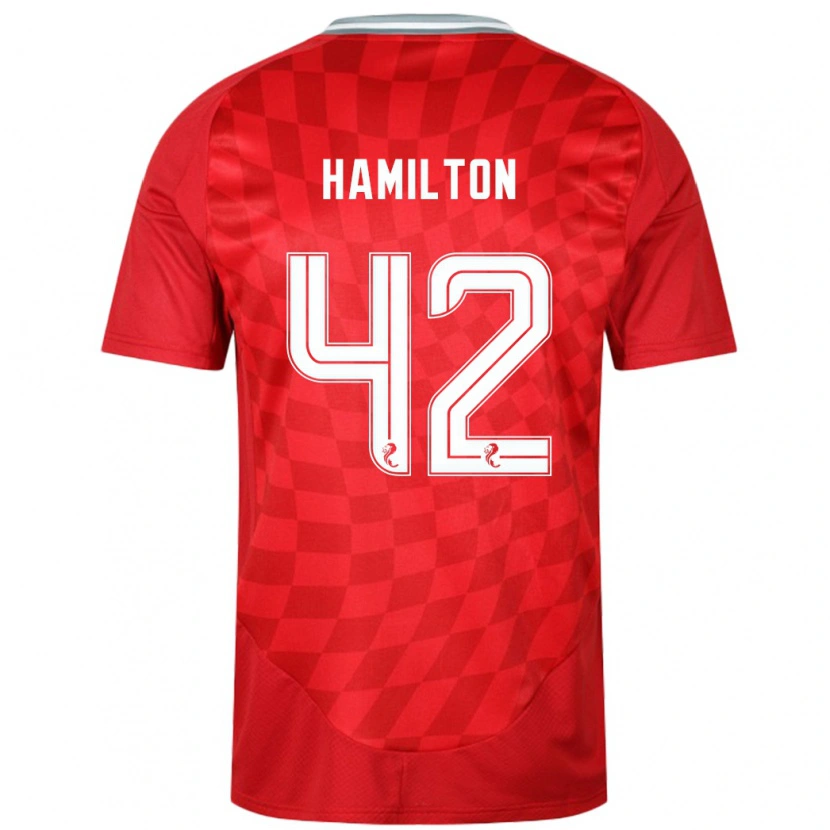 Danxen Niño Camiseta Brendan Hamilton #42 Rojo 1ª Equipación 2024/25 La Camisa