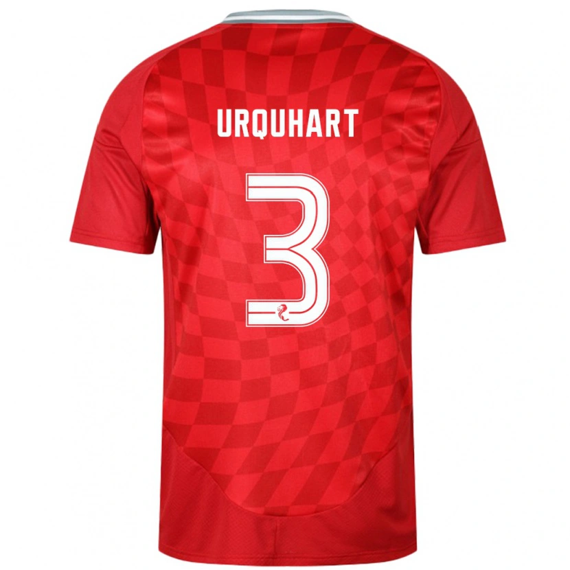 Danxen Niño Camiseta Millie Urquhart #3 Rojo 1ª Equipación 2024/25 La Camisa