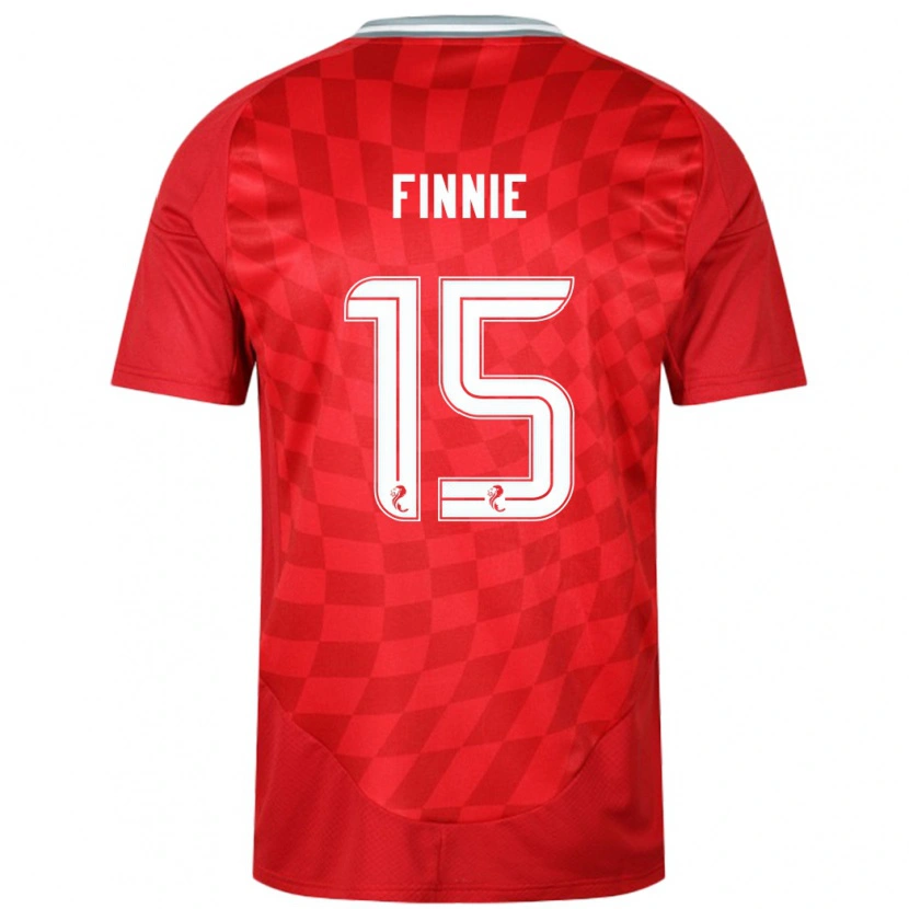 Danxen Niño Camiseta Maddison Finnie #15 Rojo 1ª Equipación 2024/25 La Camisa