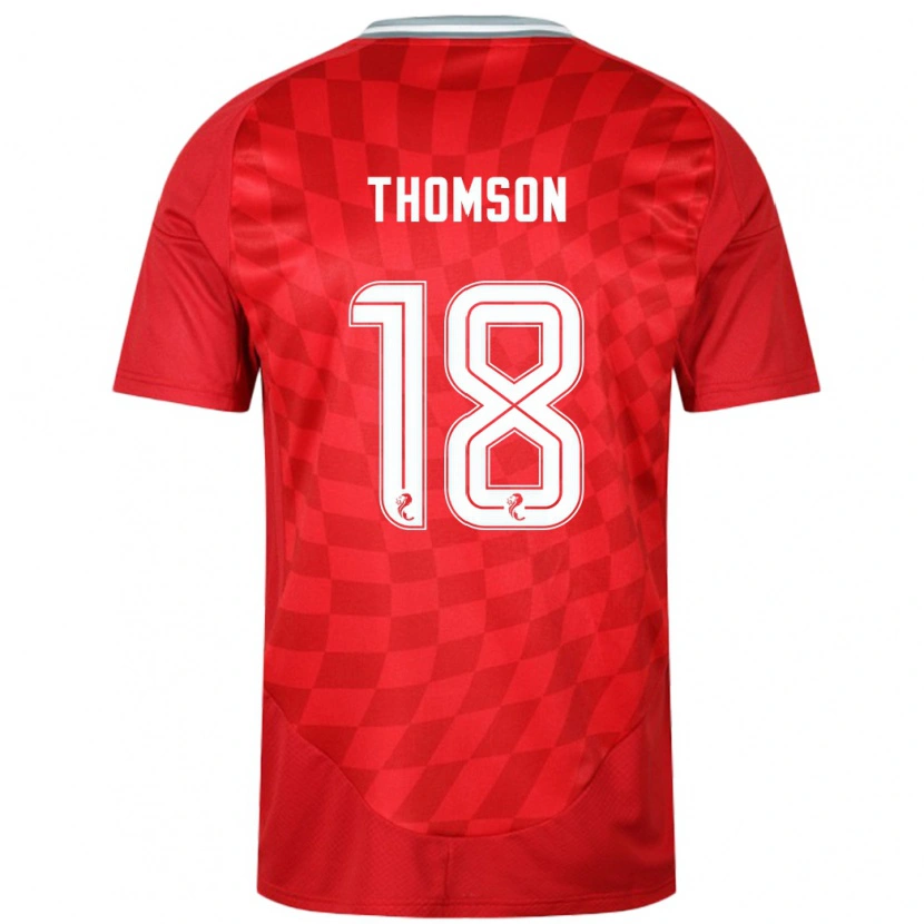 Danxen Niño Camiseta Eva Thomson #18 Rojo 1ª Equipación 2024/25 La Camisa