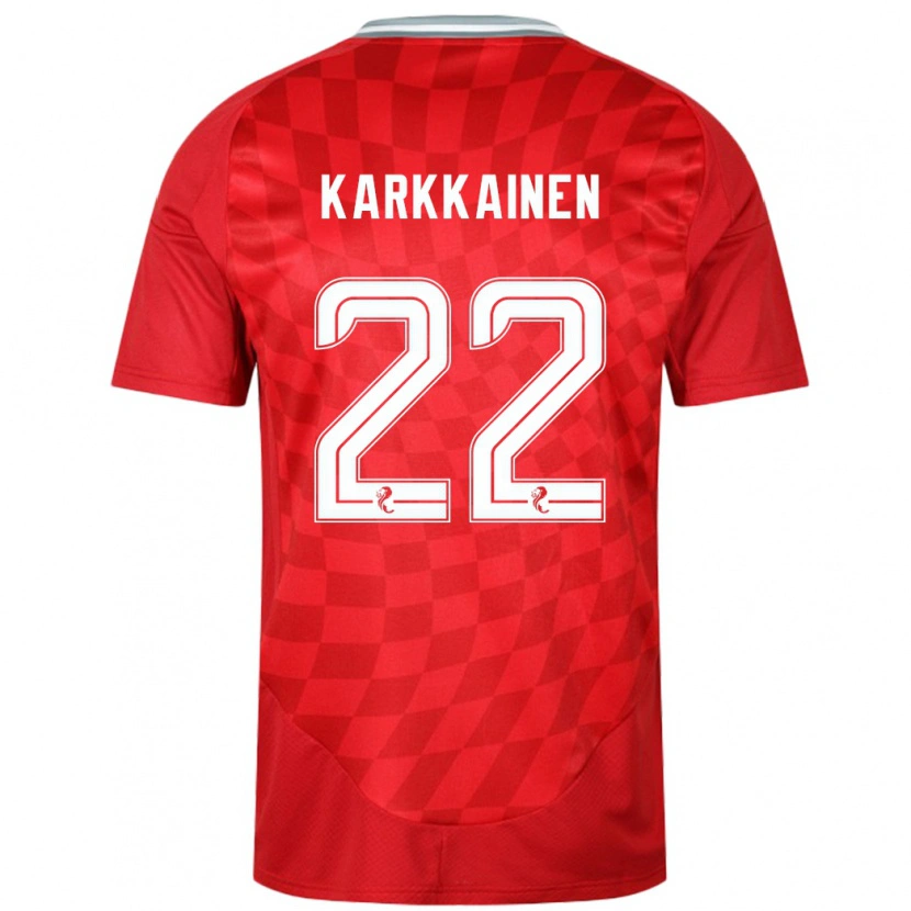 Danxen Niño Camiseta Elena Kärkkäinen #22 Rojo 1ª Equipación 2024/25 La Camisa