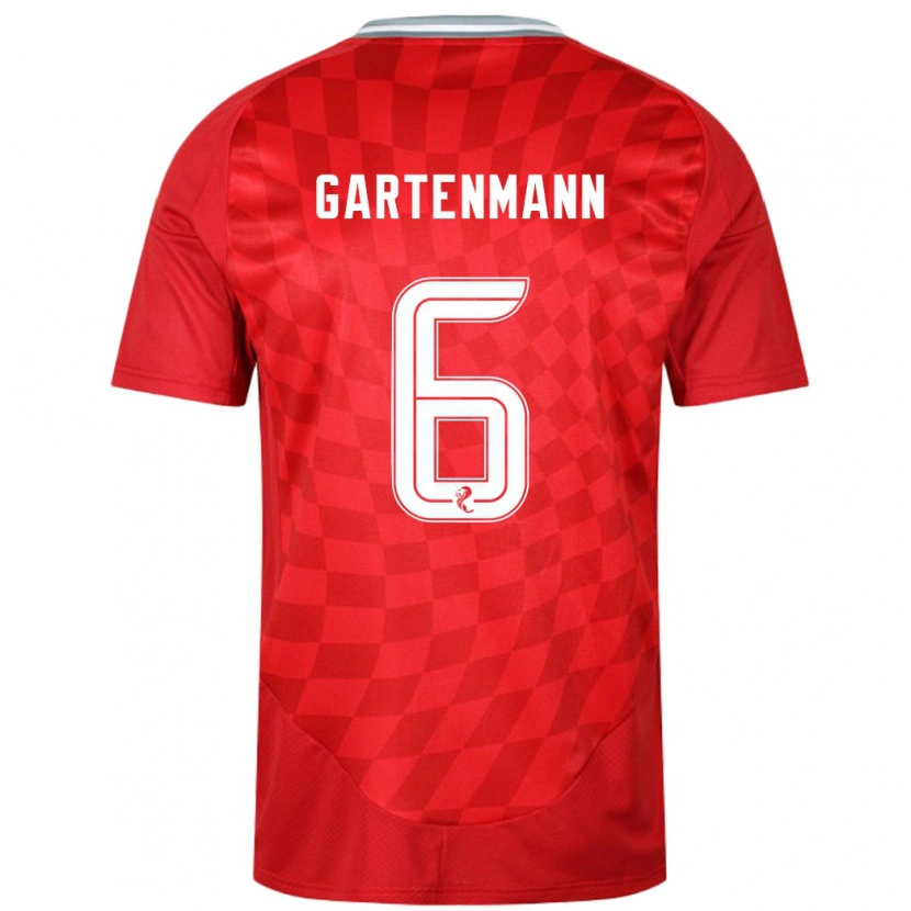 Danxen Niño Camiseta Stefan Gartenmann #6 Rojo 1ª Equipación 2024/25 La Camisa