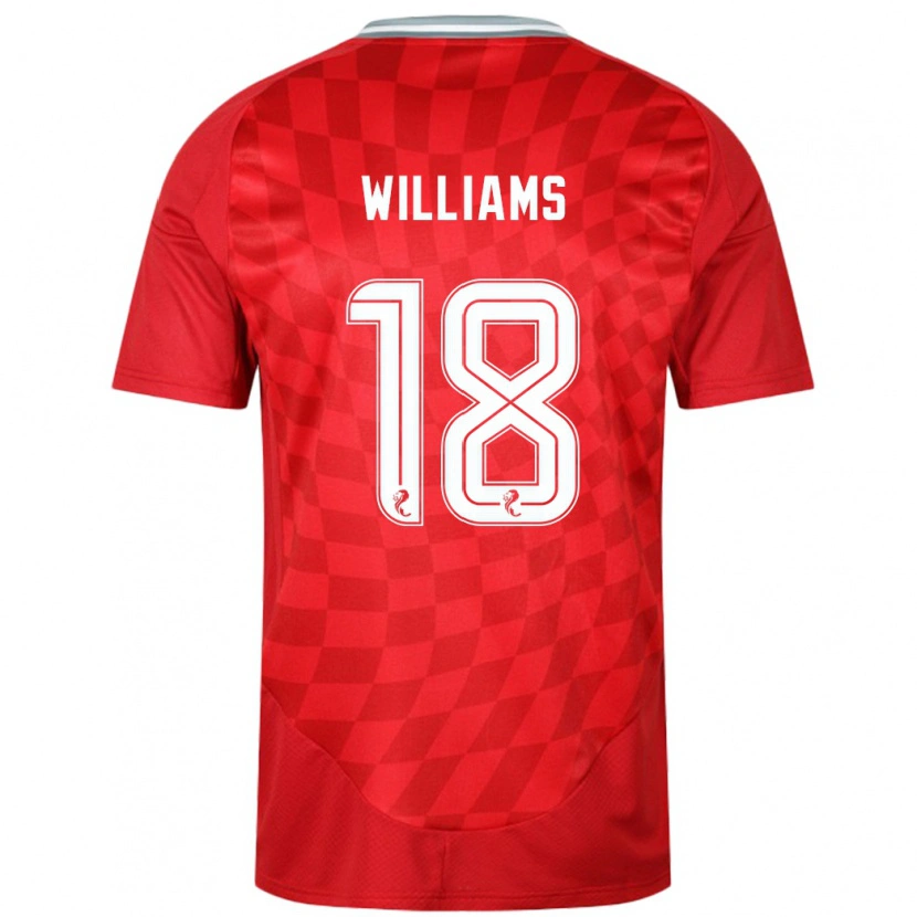 Danxen Niño Camiseta Rhys Williams #18 Rojo 1ª Equipación 2024/25 La Camisa