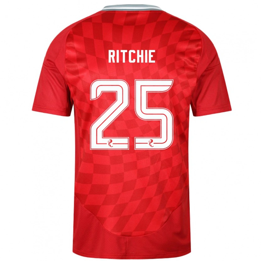 Danxen Niño Camiseta Tom Ritchie #25 Rojo 1ª Equipación 2024/25 La Camisa