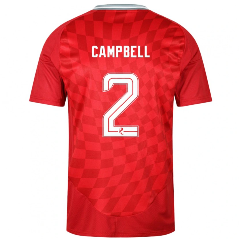 Danxen Niño Camiseta Loren Campbell #2 Rojo 1ª Equipación 2024/25 La Camisa