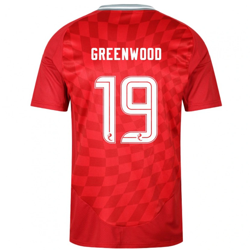 Danxen Niño Camiseta Brodie Greenwood #19 Rojo 1ª Equipación 2024/25 La Camisa