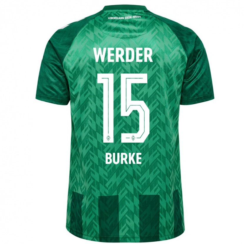 Danxen Niño Camiseta Oliver Burke #15 Verde 1ª Equipación 2024/25 La Camisa