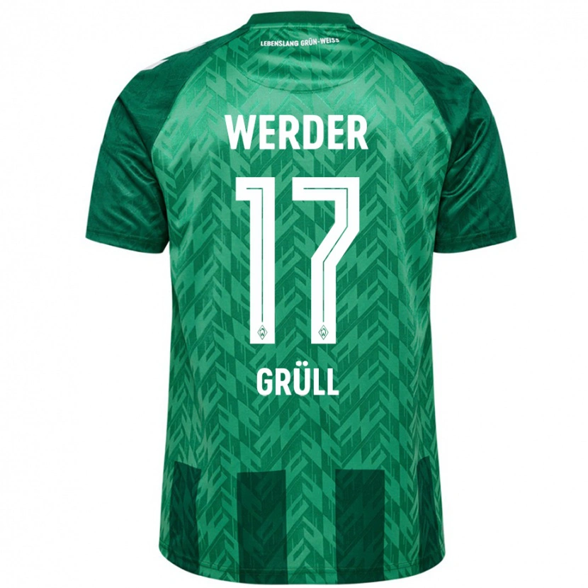 Danxen Niño Camiseta Marco Grüll #17 Verde 1ª Equipación 2024/25 La Camisa