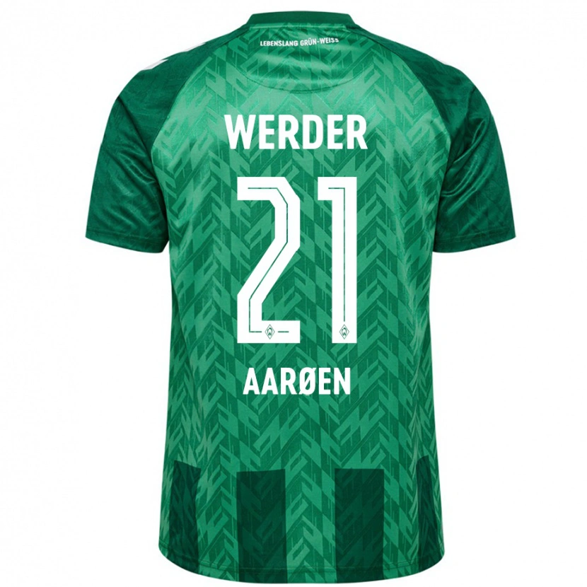 Danxen Niño Camiseta Isak Hansen-Aarøen #21 Verde 1ª Equipación 2024/25 La Camisa