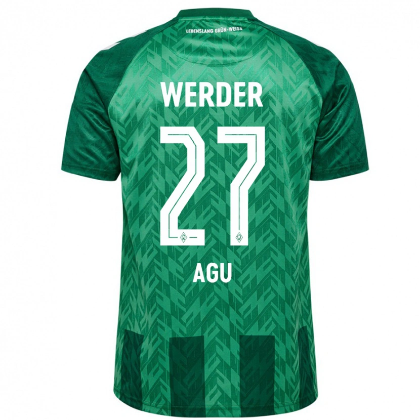 Danxen Niño Camiseta Felix Agu #27 Verde 1ª Equipación 2024/25 La Camisa