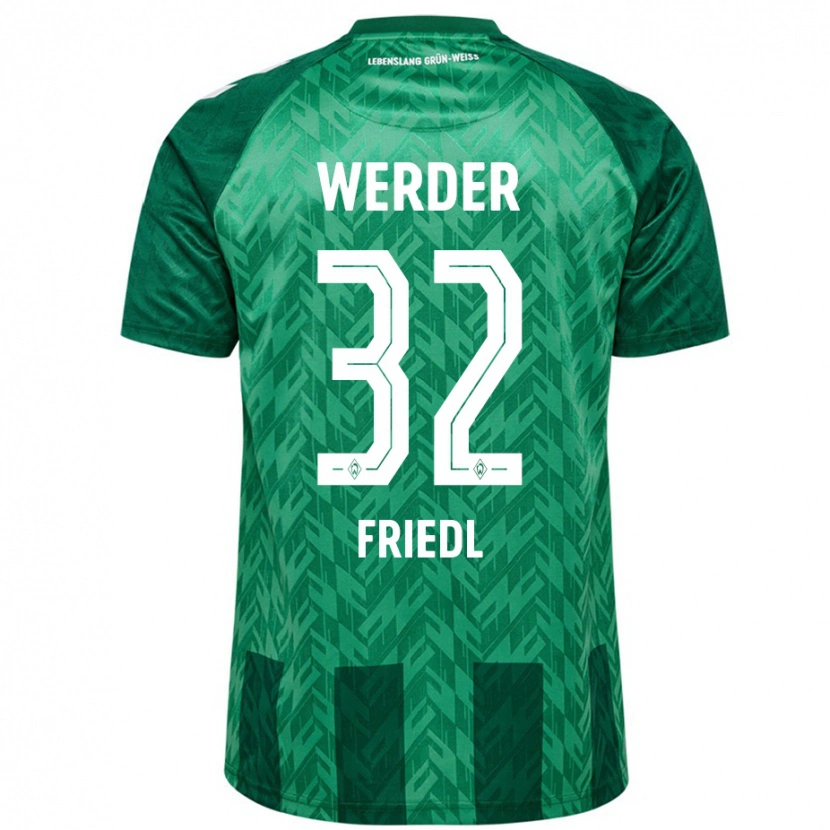 Danxen Niño Camiseta Marco Friedl #32 Verde 1ª Equipación 2024/25 La Camisa