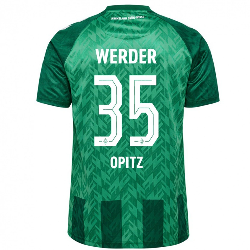 Danxen Niño Camiseta Leon Opitz #35 Verde 1ª Equipación 2024/25 La Camisa