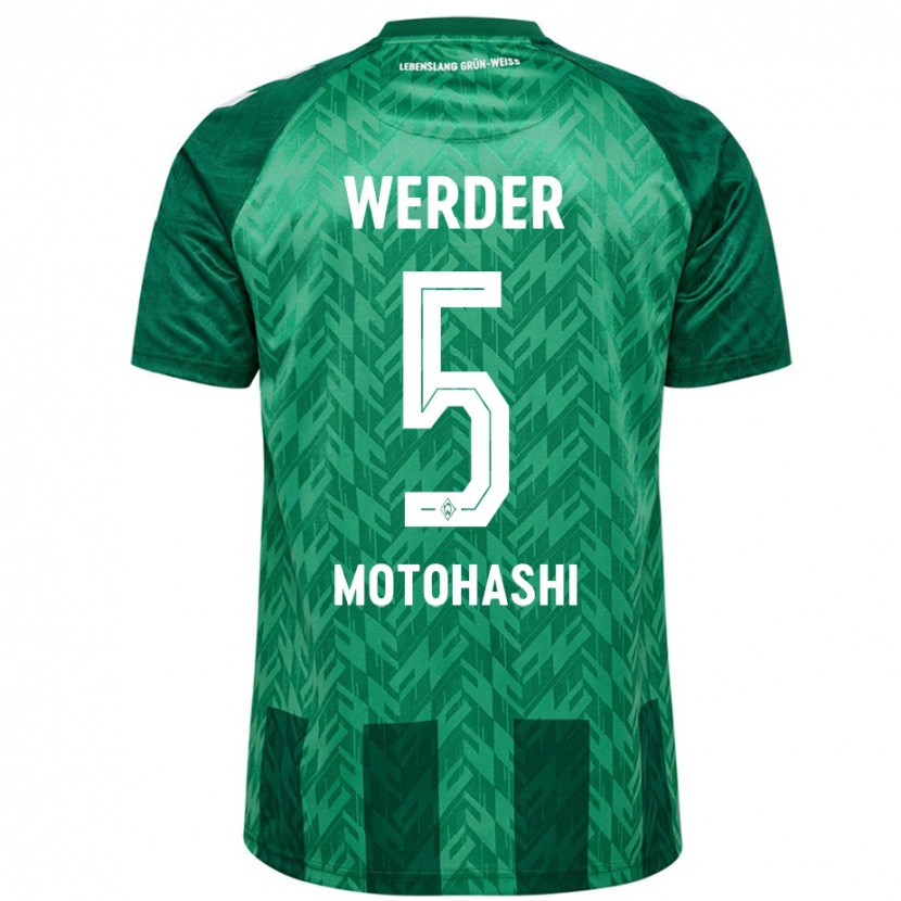 Danxen Niño Camiseta Yuzuki Motohashi #5 Verde 1ª Equipación 2024/25 La Camisa