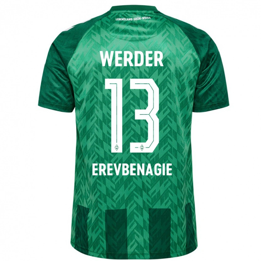 Danxen Niño Camiseta Paul Erevbenagie #13 Verde 1ª Equipación 2024/25 La Camisa