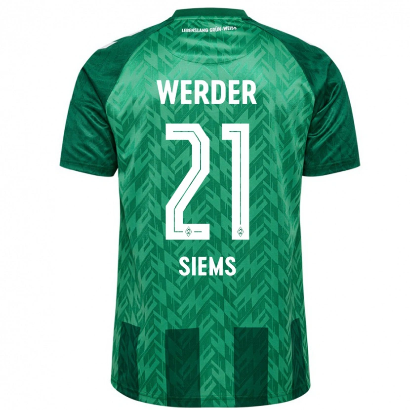 Danxen Niño Camiseta Caroline Siems #21 Verde 1ª Equipación 2024/25 La Camisa