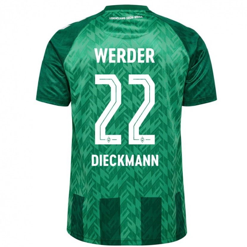 Danxen Niño Camiseta Rieke Dieckmann #22 Verde 1ª Equipación 2024/25 La Camisa