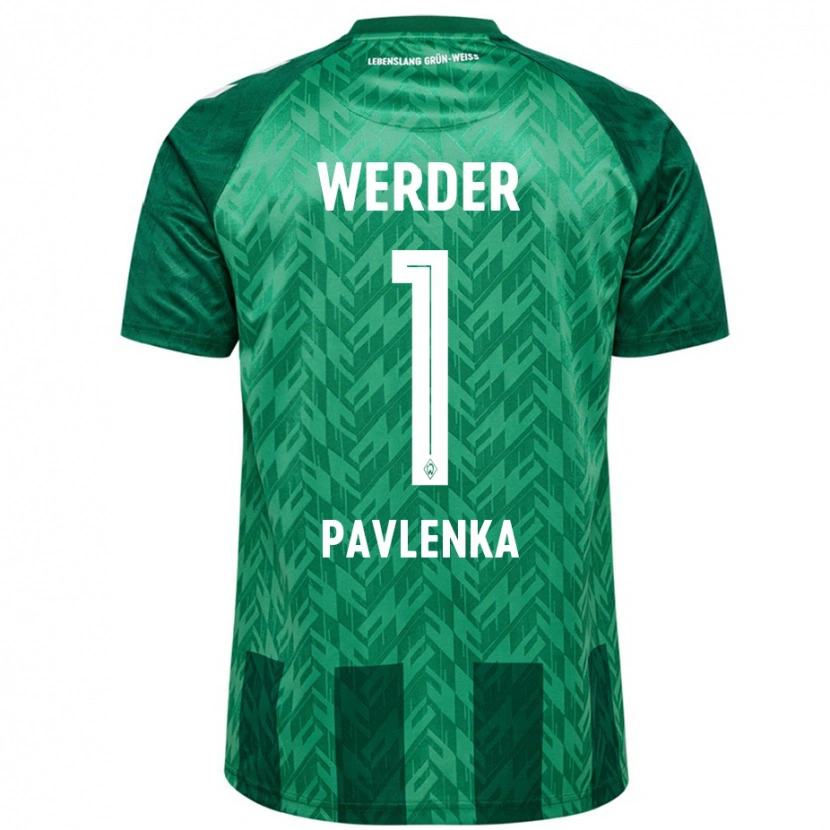 Danxen Niño Camiseta Jiri Pavlenka #1 Verde 1ª Equipación 2024/25 La Camisa