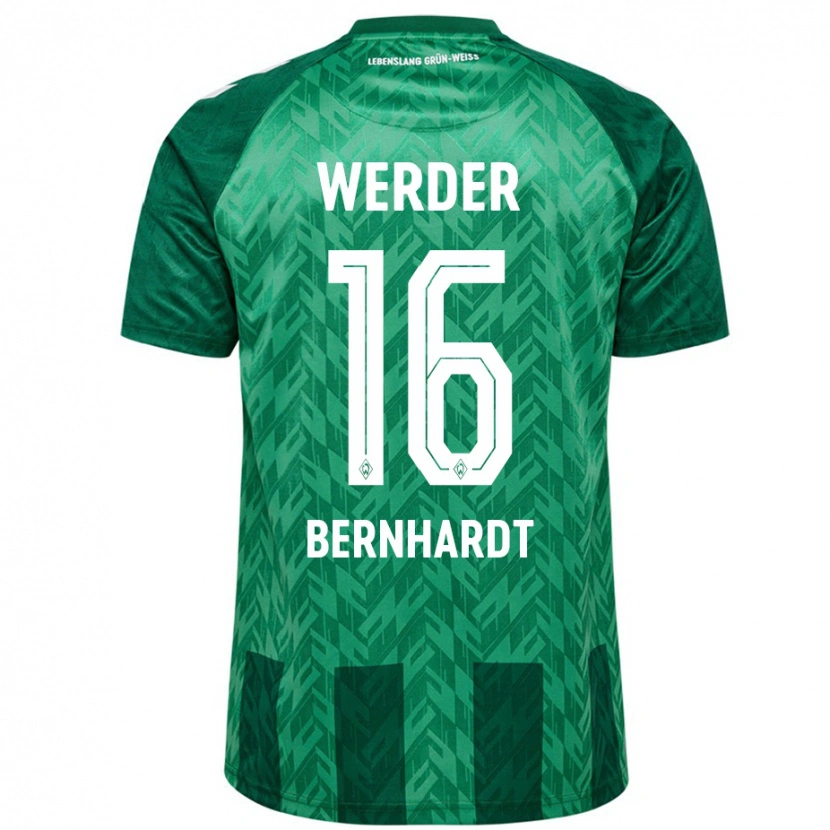 Danxen Niño Camiseta Emilie Bernhardt #16 Verde 1ª Equipación 2024/25 La Camisa