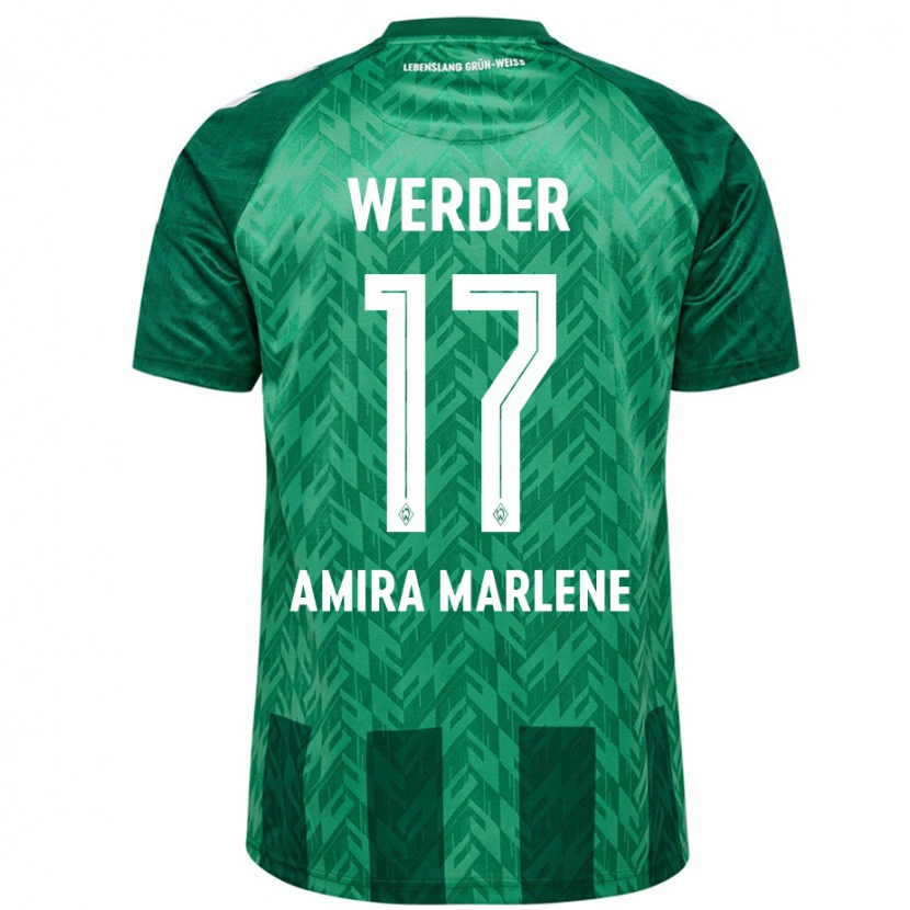 Danxen Niño Camiseta Amira Marlene Dahl #17 Verde 1ª Equipación 2024/25 La Camisa