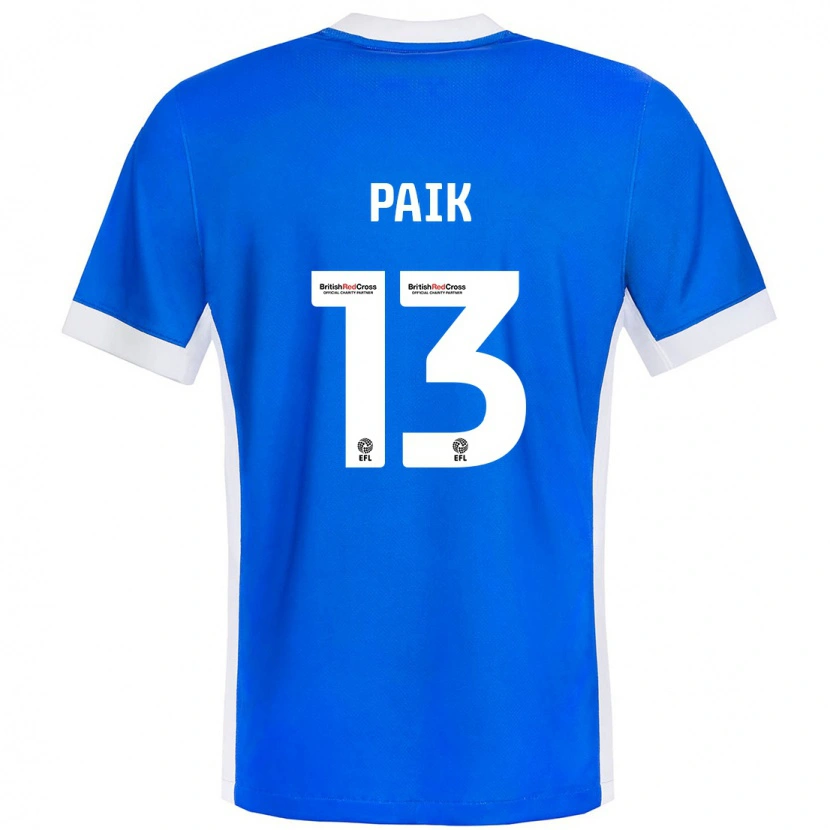 Danxen Niño Camiseta Seung-Ho Paik #13 Azul Blanco 1ª Equipación 2024/25 La Camisa