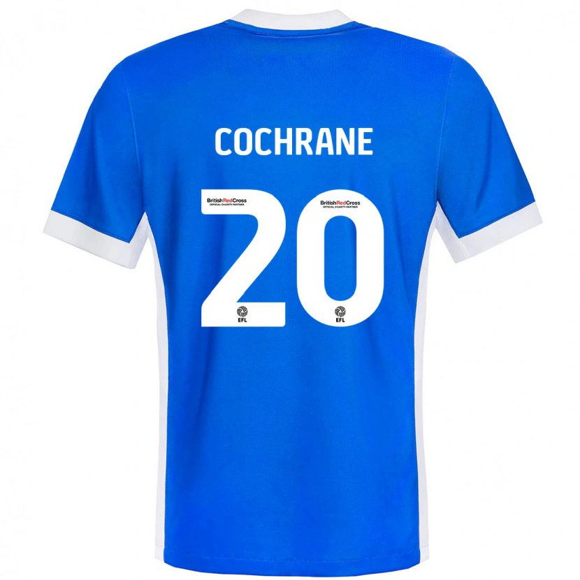 Danxen Niño Camiseta Alex Cochrane #20 Azul Blanco 1ª Equipación 2024/25 La Camisa