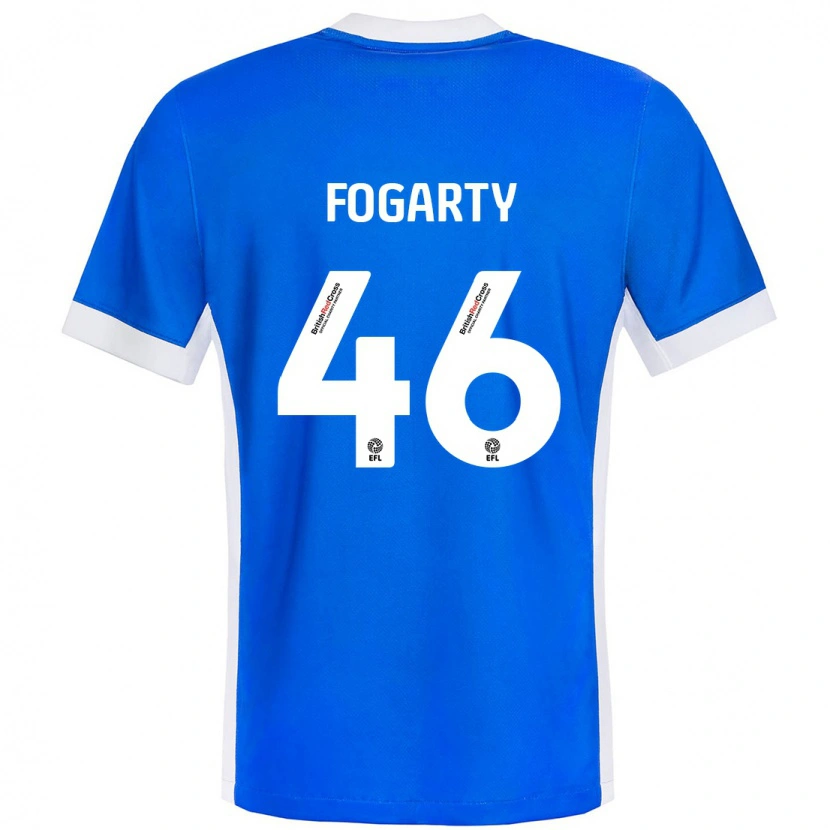 Danxen Niño Camiseta Tom Fogarty #46 Azul Blanco 1ª Equipación 2024/25 La Camisa