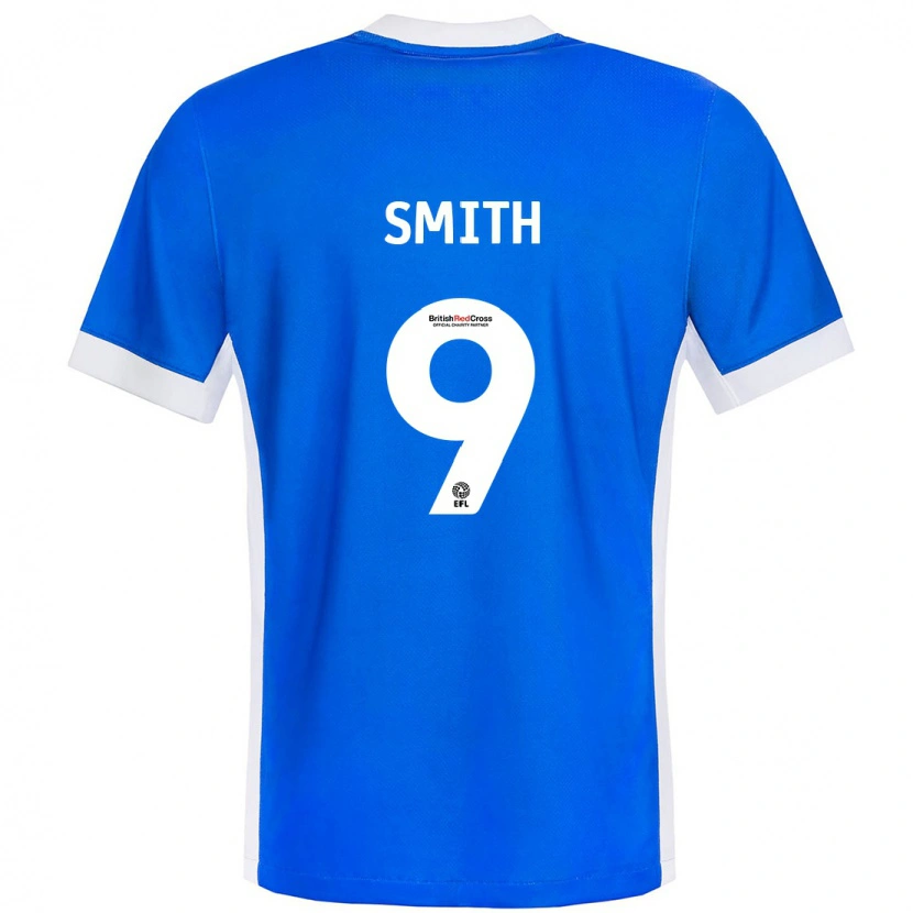 Danxen Niño Camiseta Libby Smith #9 Azul Blanco 1ª Equipación 2024/25 La Camisa