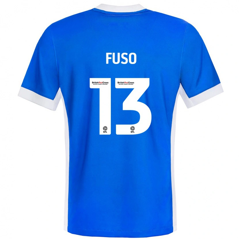 Danxen Niño Camiseta Ivana Fuso #13 Azul Blanco 1ª Equipación 2024/25 La Camisa