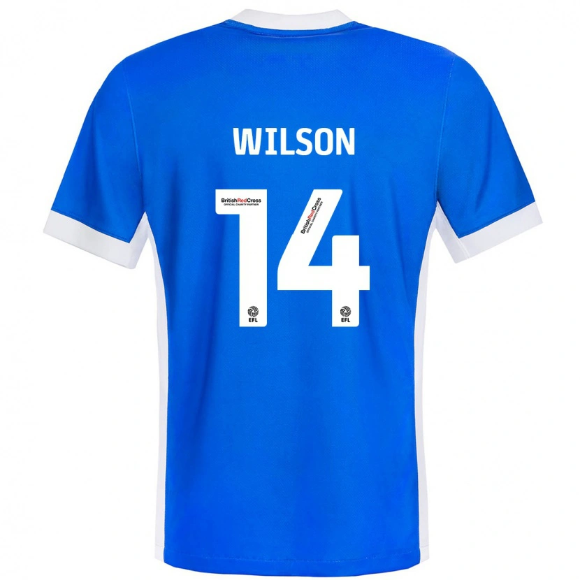 Danxen Niño Camiseta Siobhan Wilson #14 Azul Blanco 1ª Equipación 2024/25 La Camisa