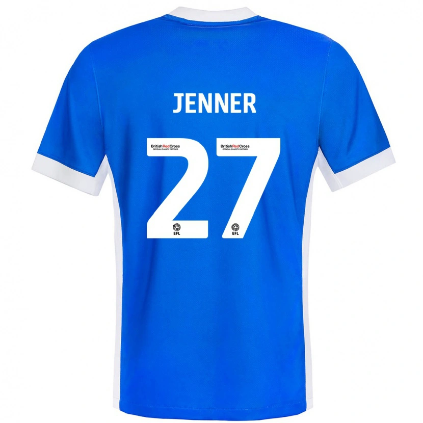 Danxen Niño Camiseta Abbi Jenner #27 Azul Blanco 1ª Equipación 2024/25 La Camisa