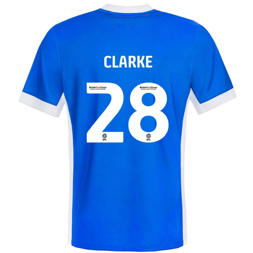 Danxen Niño Camiseta Charlotte Clarke #28 Azul Blanco 1ª Equipación 2024/25 La Camisa