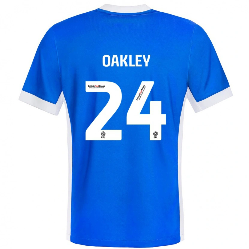 Danxen Niño Camiseta Marcel Oakley #24 Azul Blanco 1ª Equipación 2024/25 La Camisa