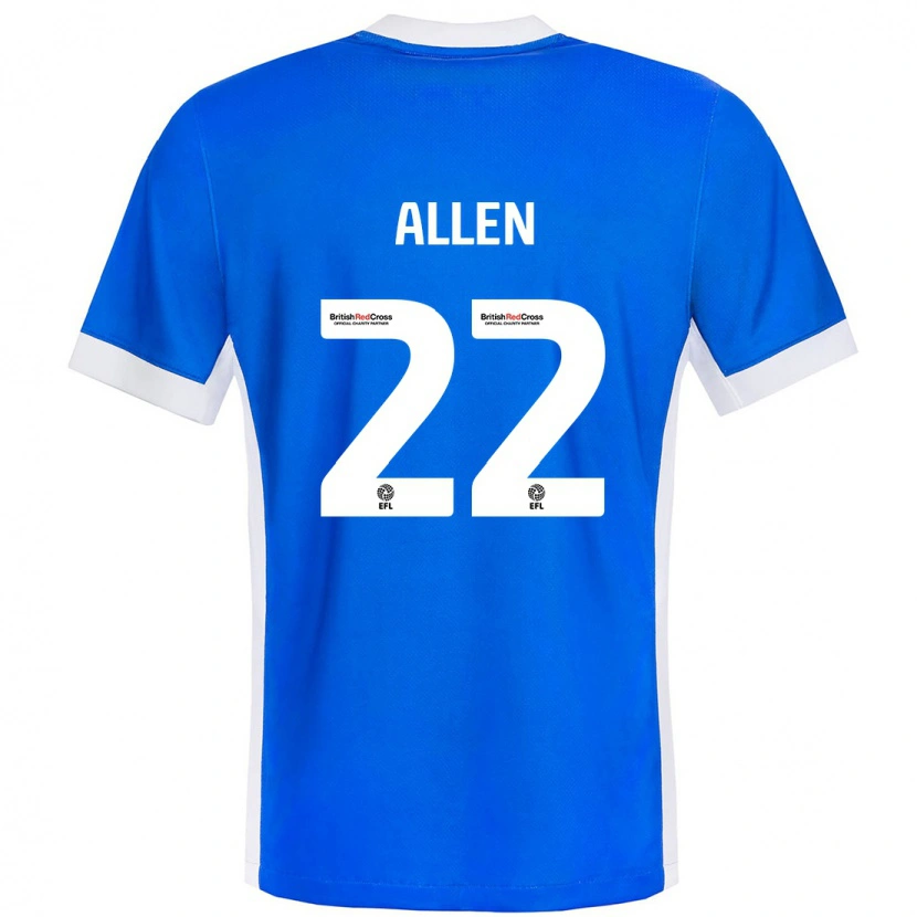 Danxen Niño Camiseta Remi Allen #22 Azul Blanco 1ª Equipación 2024/25 La Camisa