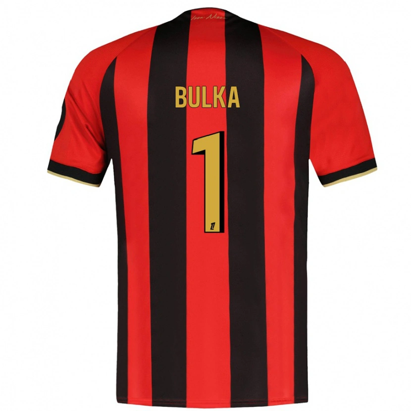 Danxen Niño Camiseta Marcin Bulka #1 Rojo Negro 1ª Equipación 2024/25 La Camisa