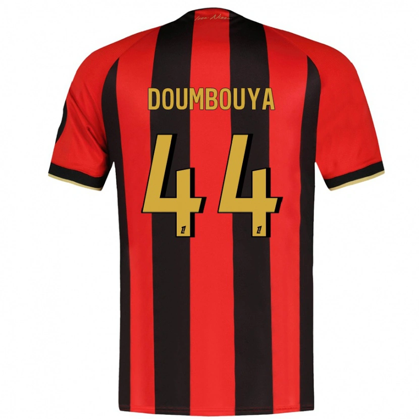 Danxen Niño Camiseta Amidou Doumbouya #44 Rojo Negro 1ª Equipación 2024/25 La Camisa