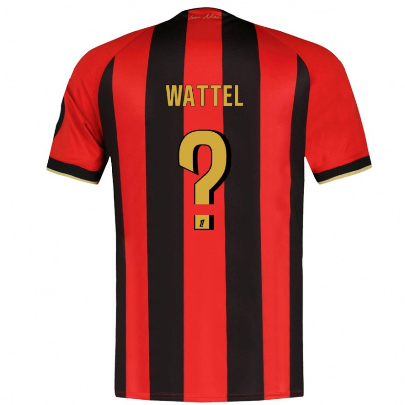 Danxen Niño Camiseta Sami Wattel #0 Rojo Negro 1ª Equipación 2024/25 La Camisa