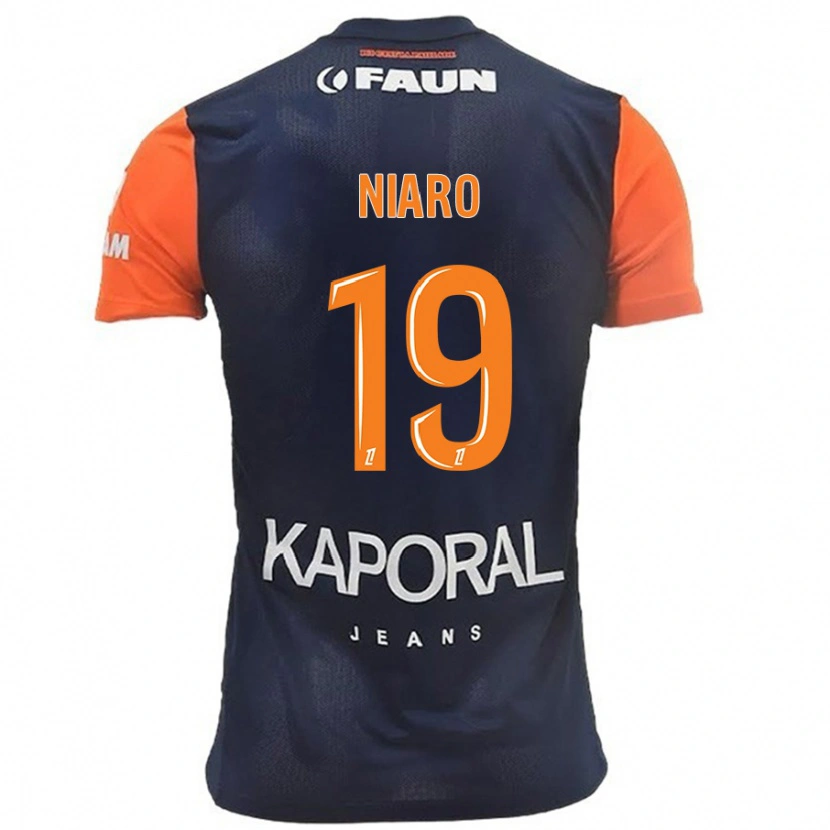 Danxen Niño Camiseta Esther Mbakem-Niaro #19 Azul Marino Naranja 1ª Equipación 2024/25 La Camisa