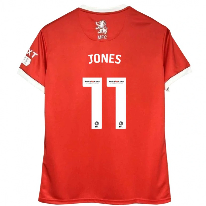 Danxen Niño Camiseta Isaiah Jones #11 Rojo Blanco 1ª Equipación 2024/25 La Camisa