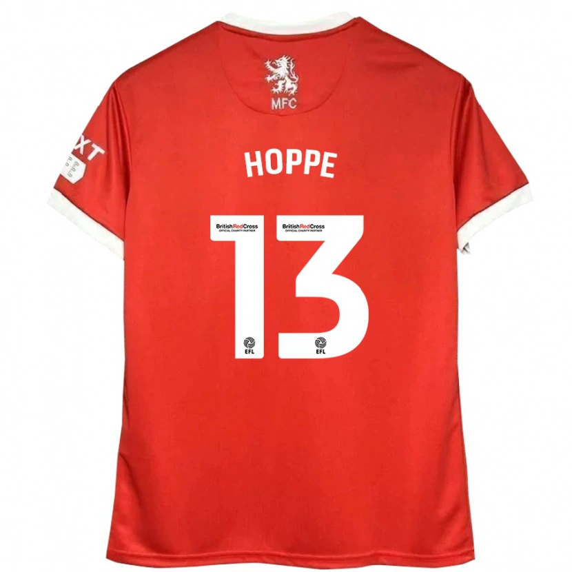 Danxen Niño Camiseta Matthew Hoppe #13 Rojo Blanco 1ª Equipación 2024/25 La Camisa