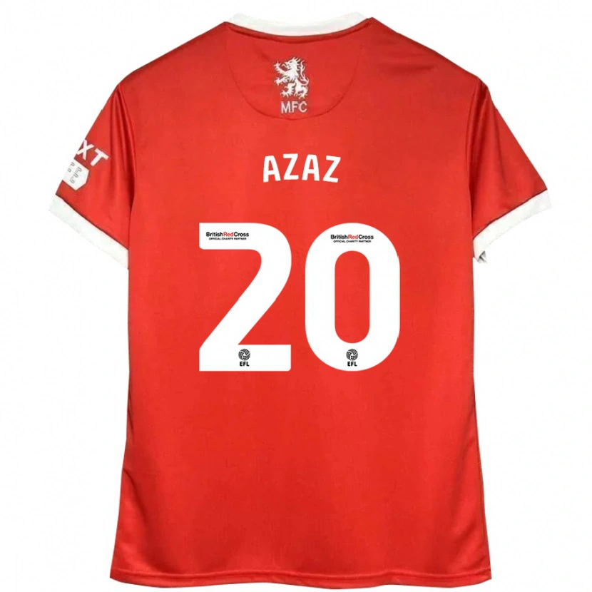 Danxen Niño Camiseta Finn Azaz #20 Rojo Blanco 1ª Equipación 2024/25 La Camisa