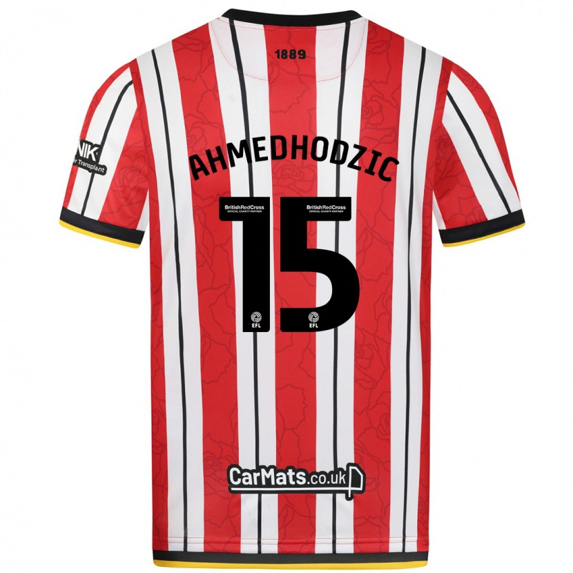 Danxen Niño Camiseta Anel Ahmedhodzic #15 Rojo Blanco Rayas 1ª Equipación 2024/25 La Camisa