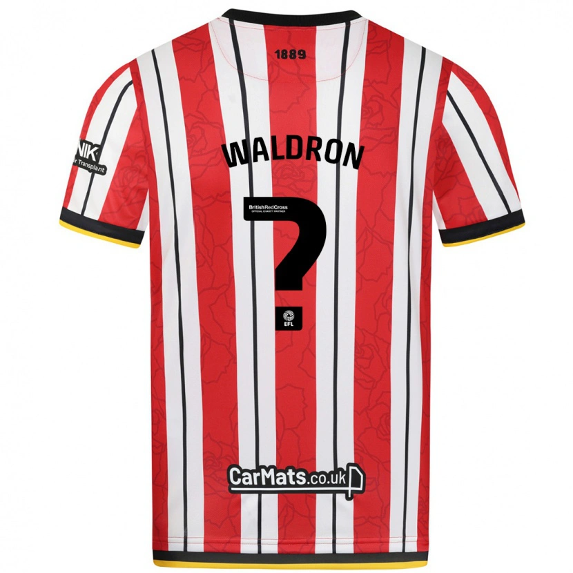 Danxen Niño Camiseta Jack Waldron #0 Rojo Blanco Rayas 1ª Equipación 2024/25 La Camisa