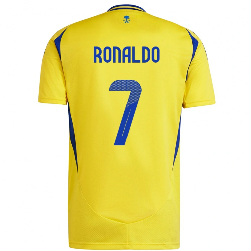 Danxen Niño Camiseta Cristiano Ronaldo #7 Amarillo Azul 1ª Equipación 2024/25 La Camisa