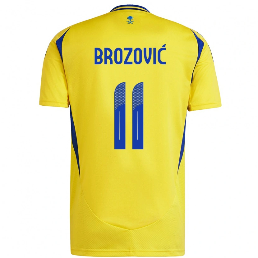 Danxen Niño Camiseta Marcelo Brozovic #11 Amarillo Azul 1ª Equipación 2024/25 La Camisa