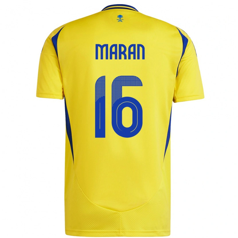 Danxen Niño Camiseta Mohammed Maran #16 Amarillo Azul 1ª Equipación 2024/25 La Camisa