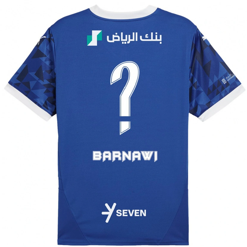 Danxen Niño Camiseta Abdulsalam Barnawi #0 Azul Oscuro Blanco 1ª Equipación 2024/25 La Camisa