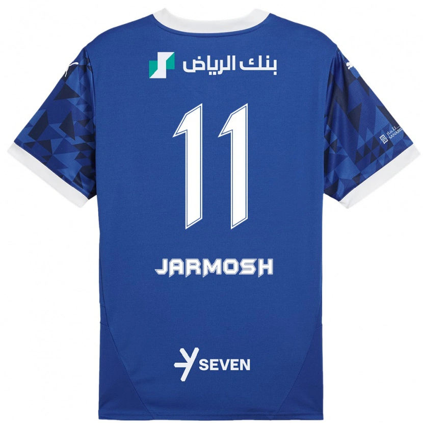 Danxen Niño Camiseta Abdulaziz Jarmosh #11 Azul Oscuro Blanco 1ª Equipación 2024/25 La Camisa