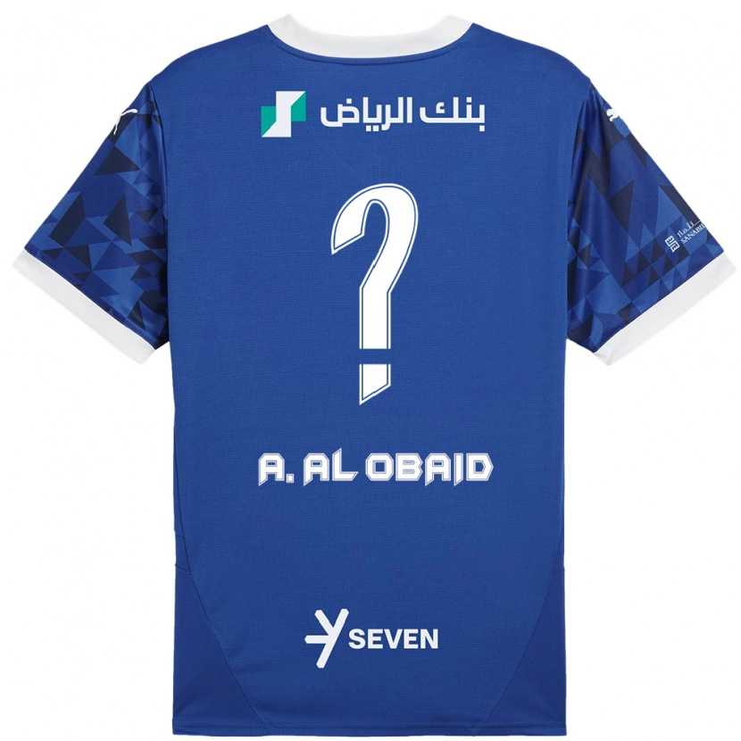 Danxen Niño Camiseta Abdulrahman Al-Obaid #0 Azul Oscuro Blanco 1ª Equipación 2024/25 La Camisa