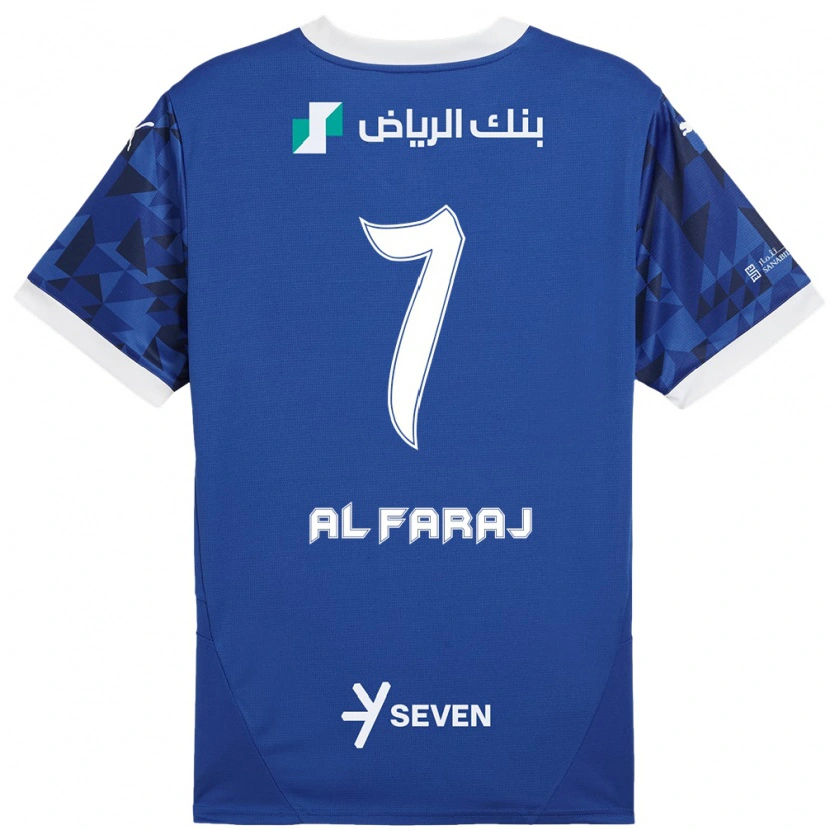 Danxen Niño Camiseta Salman Al-Faraj #7 Azul Oscuro Blanco 1ª Equipación 2024/25 La Camisa